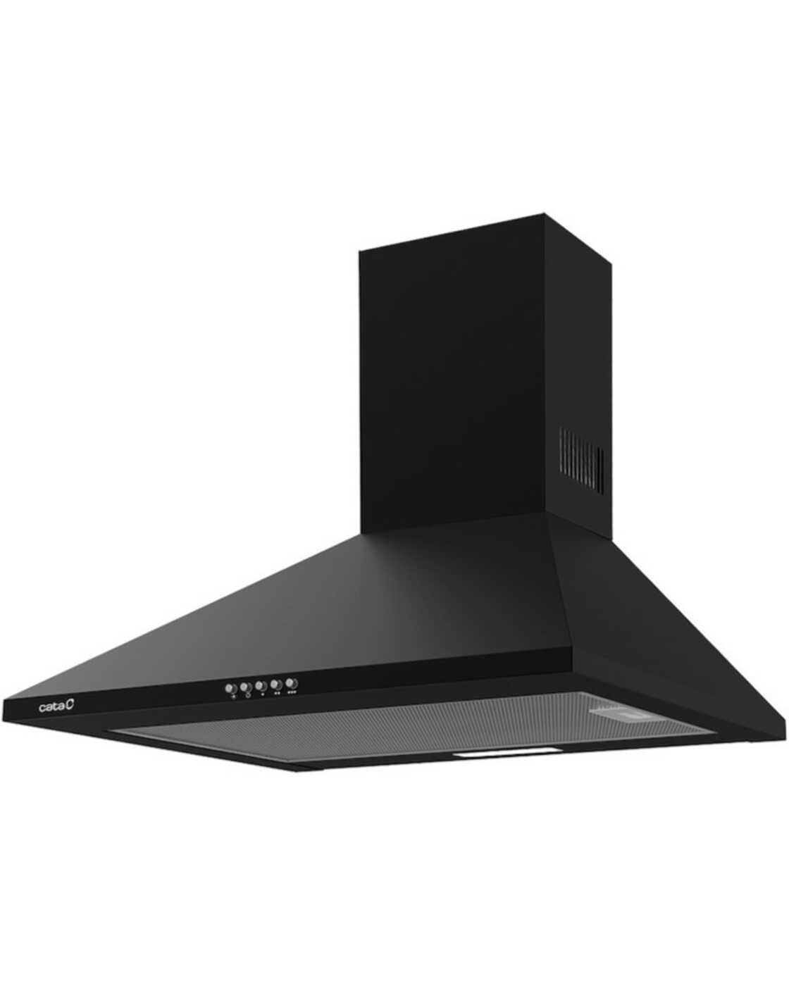 CAMPANA DECORATIVA CATA OMEGA II 600 BK NEGRA INOX 645M3h